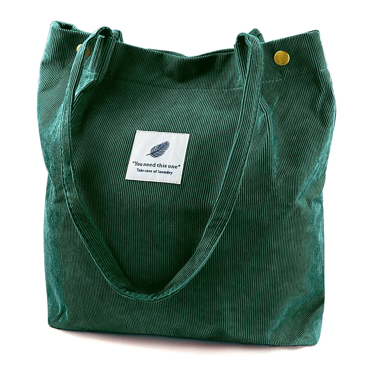 Corduroy Tote Bag Large for Women Girl Lady Canvas Shoulder Cord Purse and Handbags with Inner Pocket (Retro Flower)